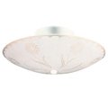 Cling 2-Light Textured Floral Ceiling Mount; White Finish CL63538